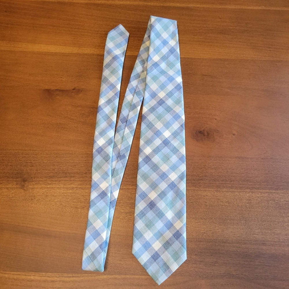 VTG Country Traditionals PenWest Pendleton Blue Plaid Tie Made in USA Workwear